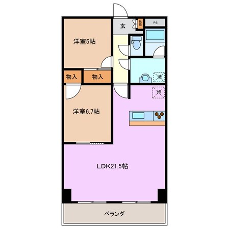 川原町駅 徒歩19分 2階の物件間取画像